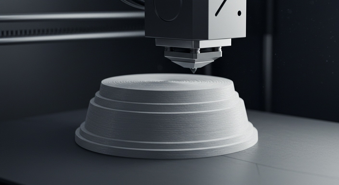 (реалистичная фотография) (Не используй текст и буквы на изображении) : 3d печать, Как напечатать идеально круглые детали послойно