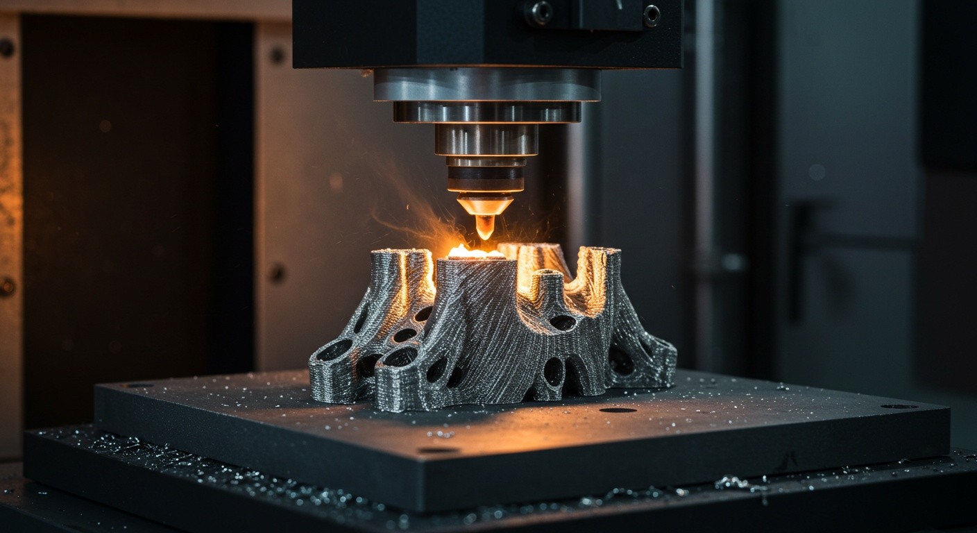 Процесс фрезерования и шлифовки металлической детали