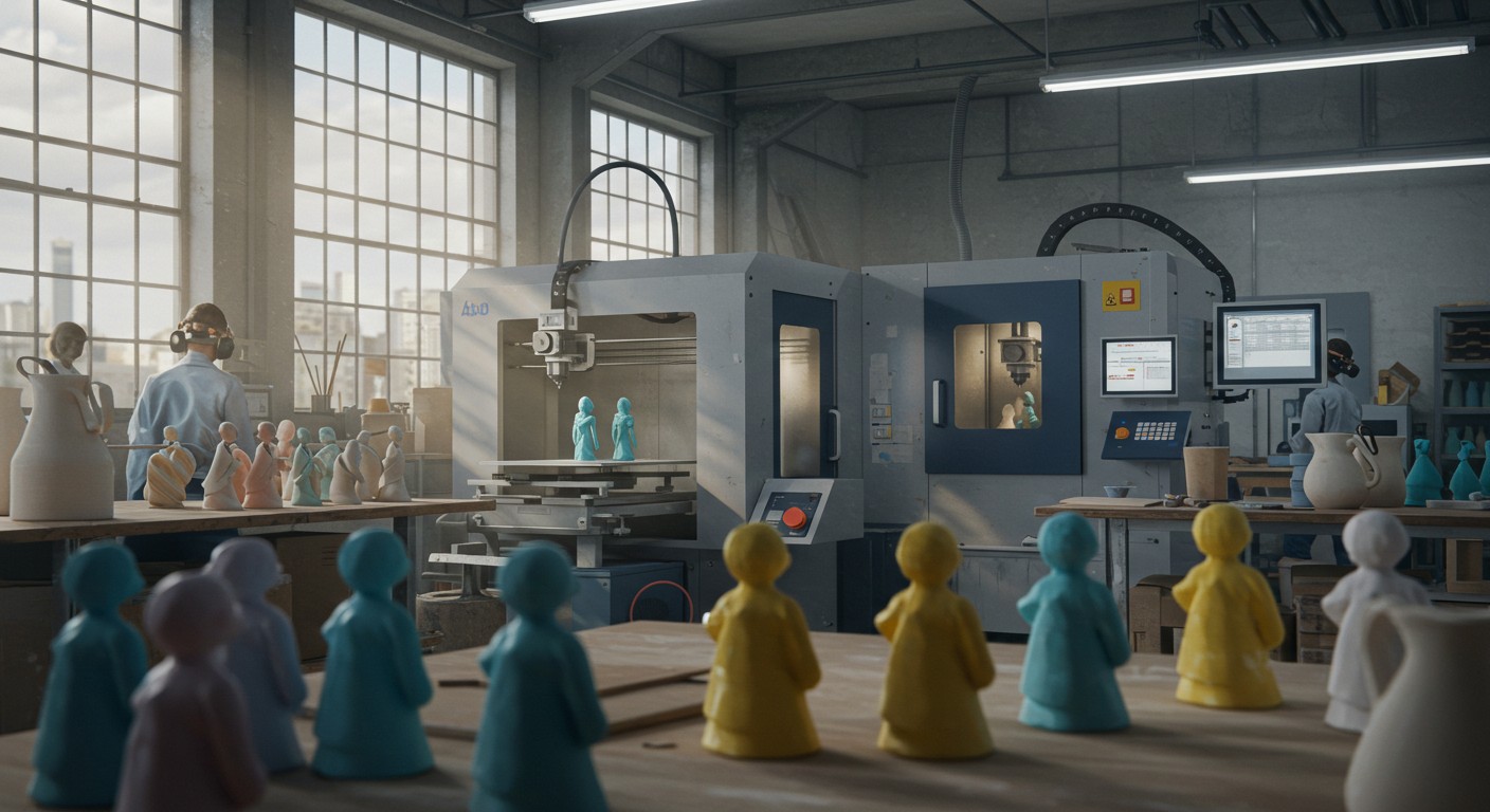 Керамическая статуэтка с глазурованной поверхностью