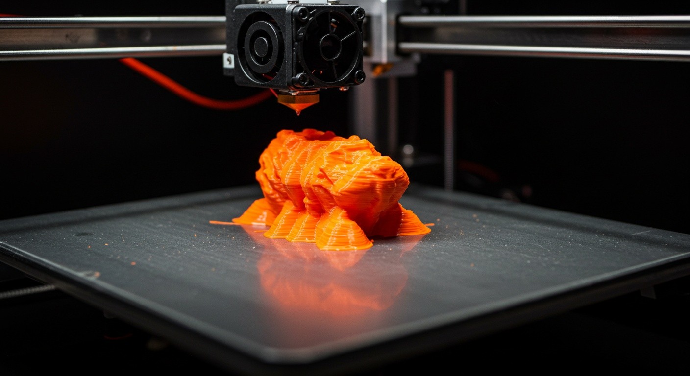 (реалистичная фотография) (Не используй текст и буквы на изображении) : 3d печать, Процесс изготовления фигурок из пластика с декоративной отделкой