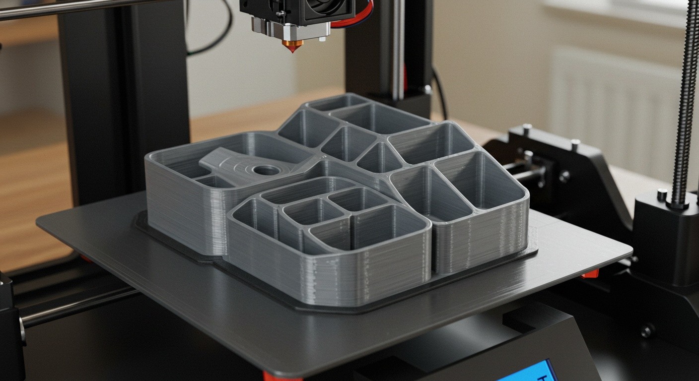 (реалистичная фотография) (Не используй текст и буквы на изображении) : 3d печать, Как напечатать органайзер