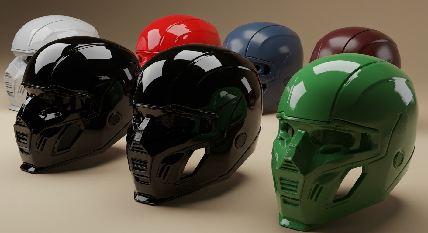 3D напечатанный шлем с уникальным дизайном