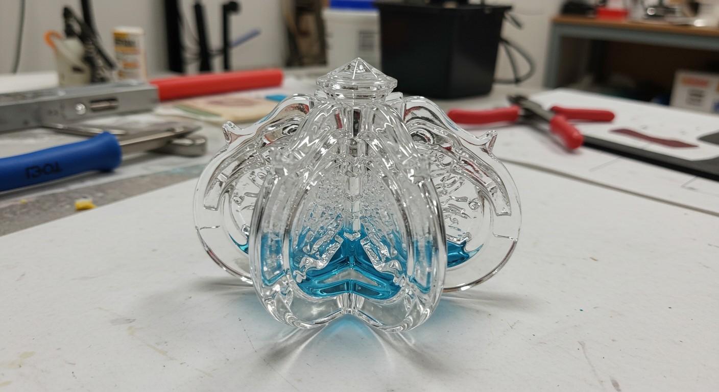 Процесс изготовления декоративных деталей из стекла и акрила