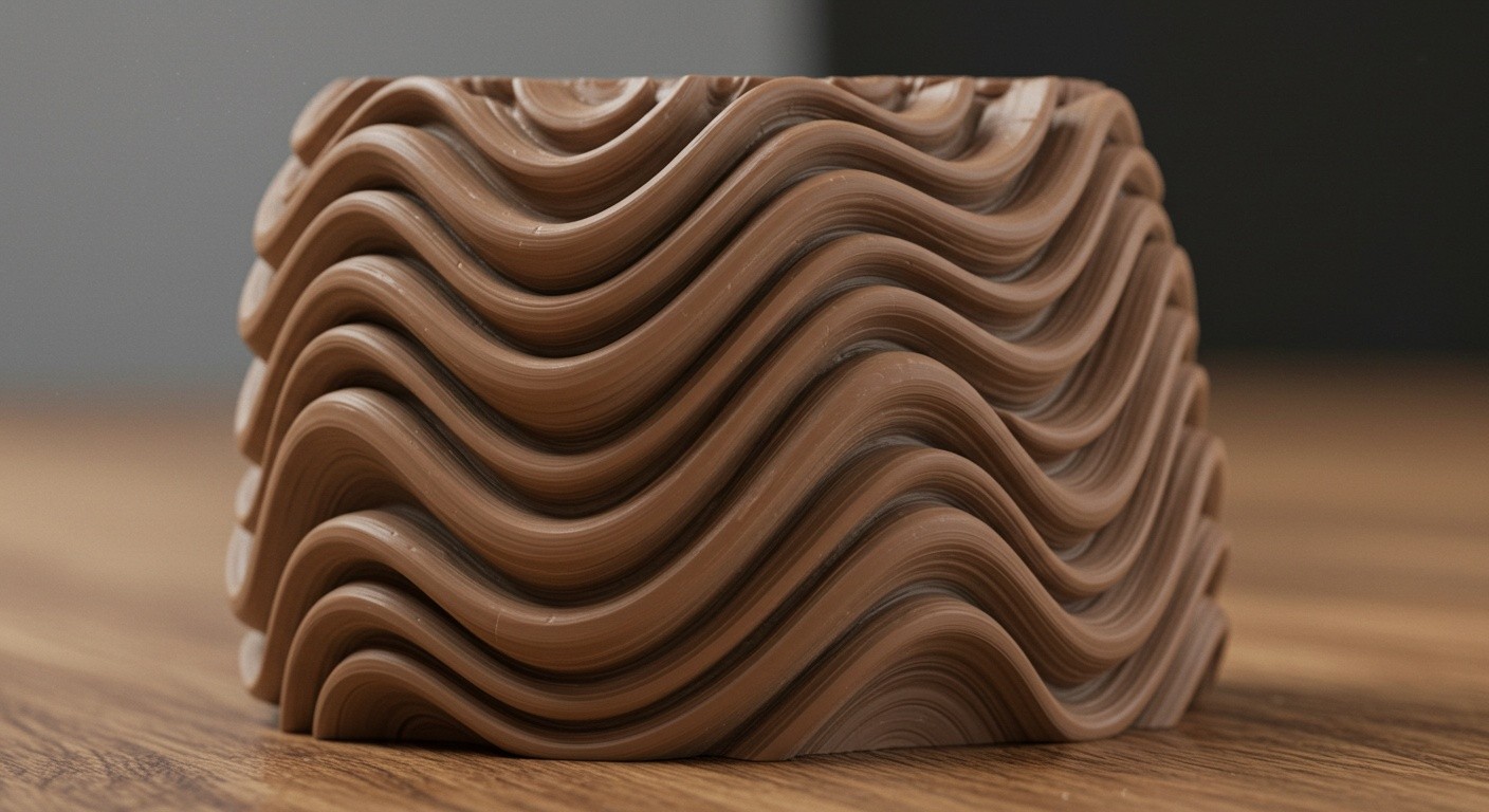 (реалистичная фотография) (Не используй текст и буквы на изображении) : 3d печать, Послойная печать и минимизация усадки