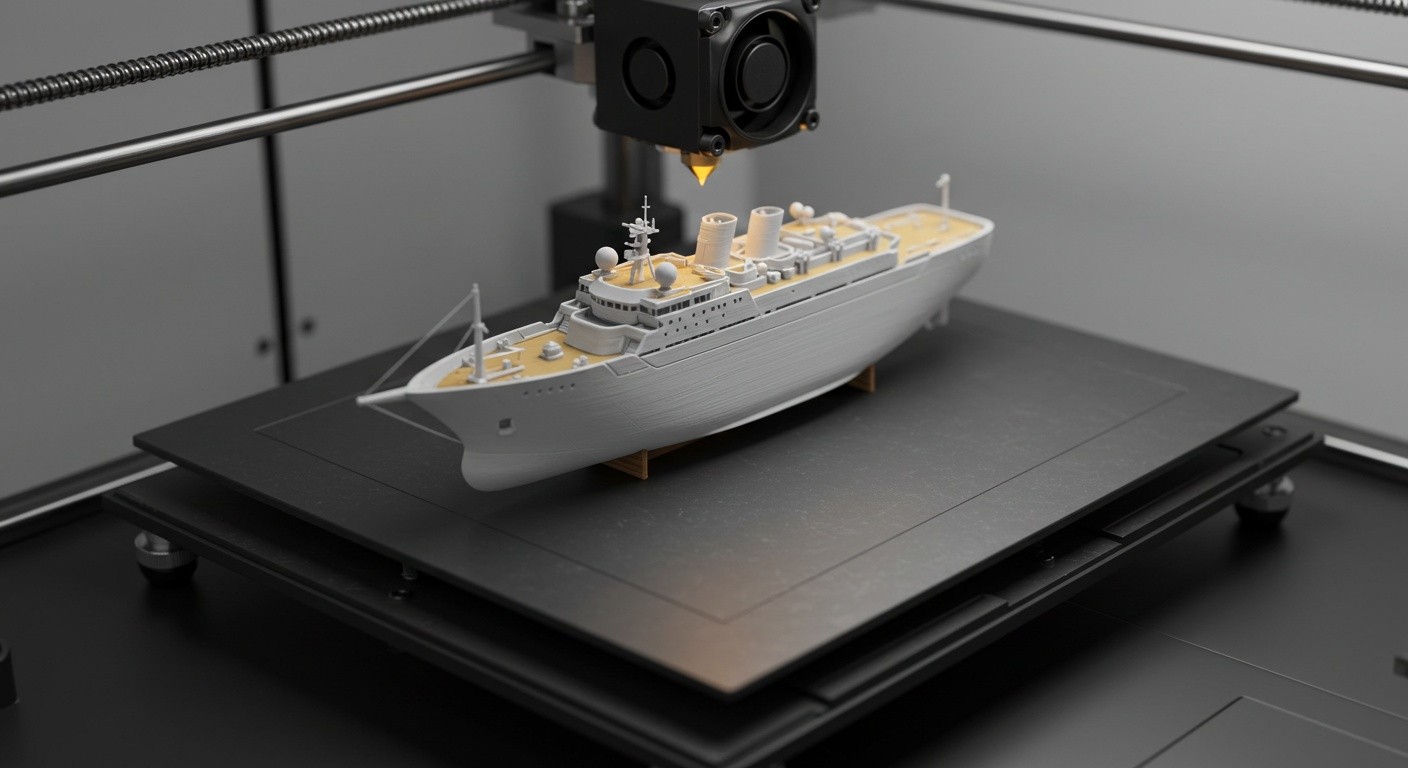 3D модель корабля, готовая к печати