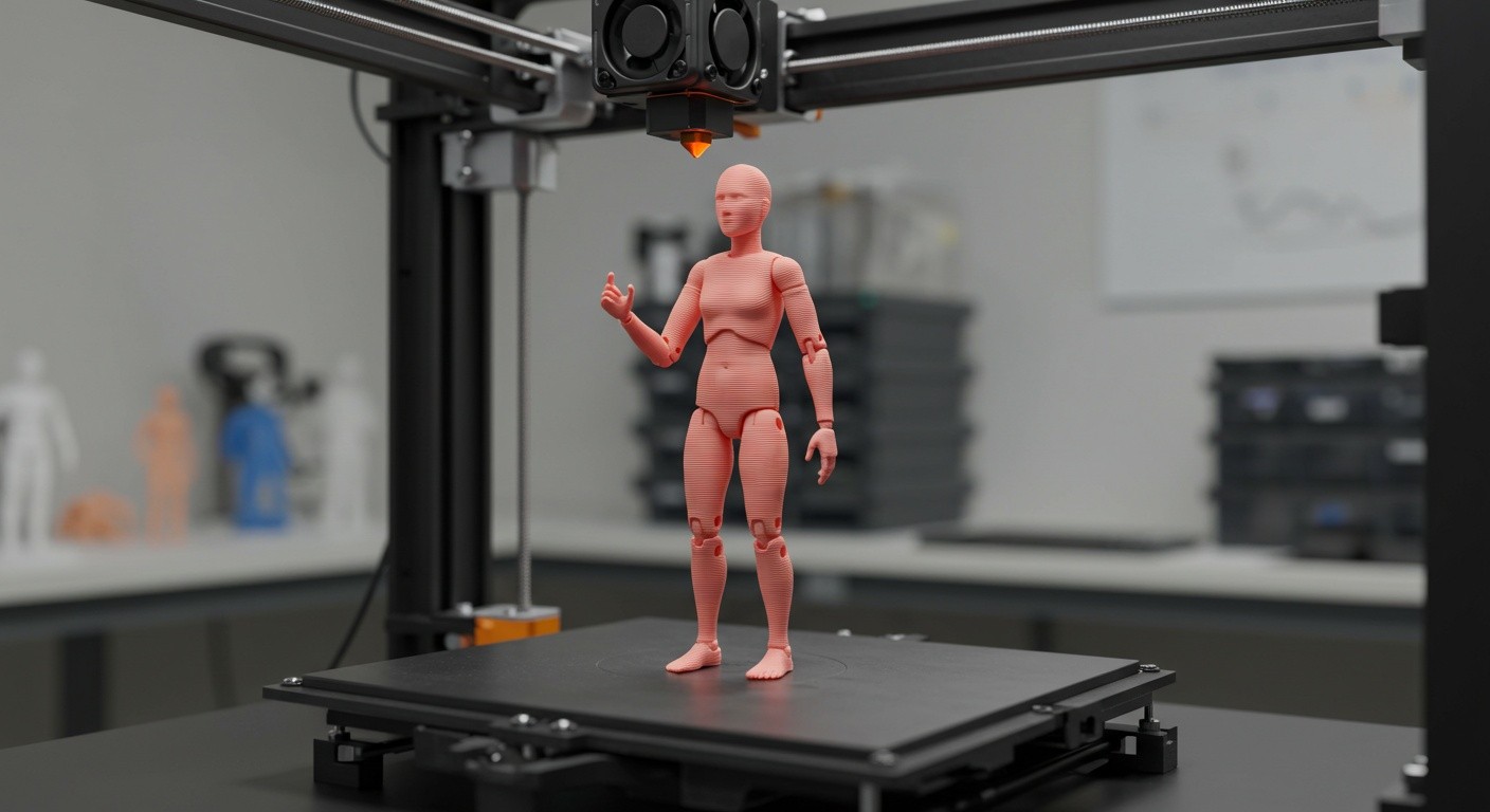 (реалистичная фотография) (Не используй текст и буквы на изображении) : 3d печать, Создание фигурок с элементами интерактива