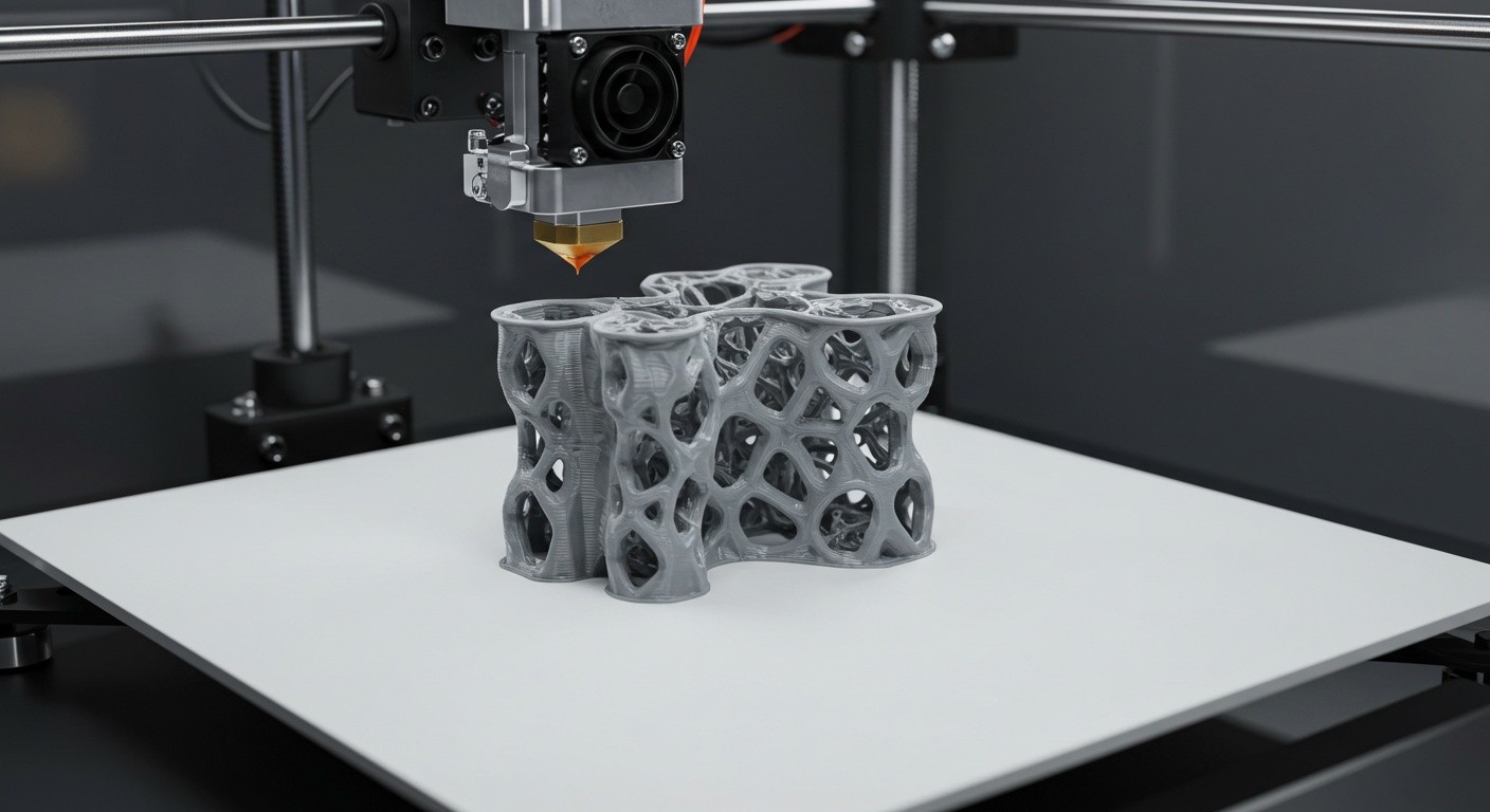 Печать изделий с изменяемой структурой послойно