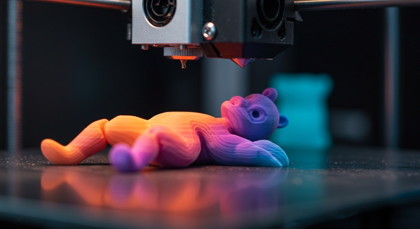 Игрушка с мягкими суставами, напечатанная с помощью 3D-печати
