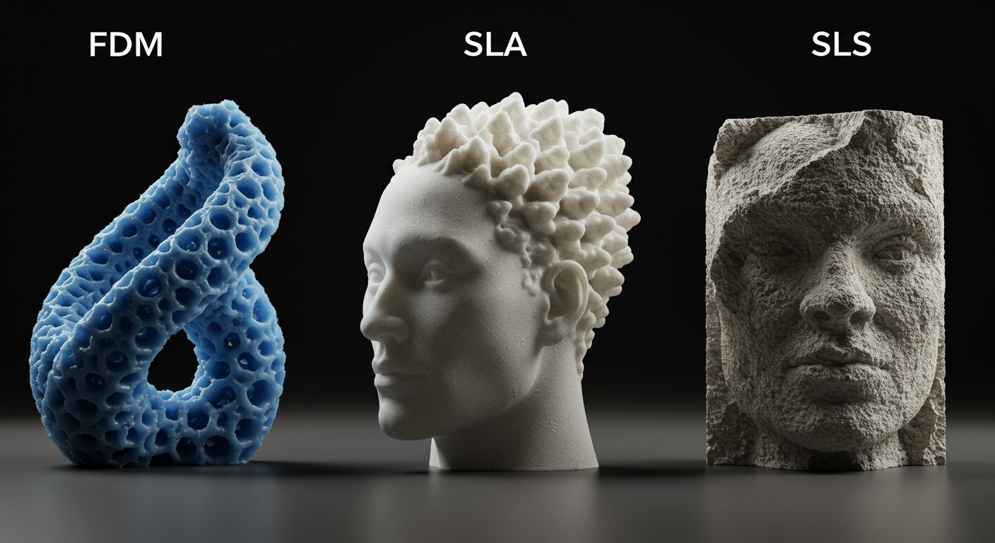 Сравнение технологий 3D-печати FDM, SLA и SLS