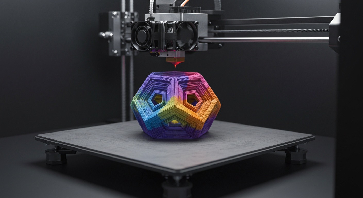 (реалистичная фотография) (Не используй текст и буквы на изображении) : 3d печать, Послойная печать и управление охлаждением