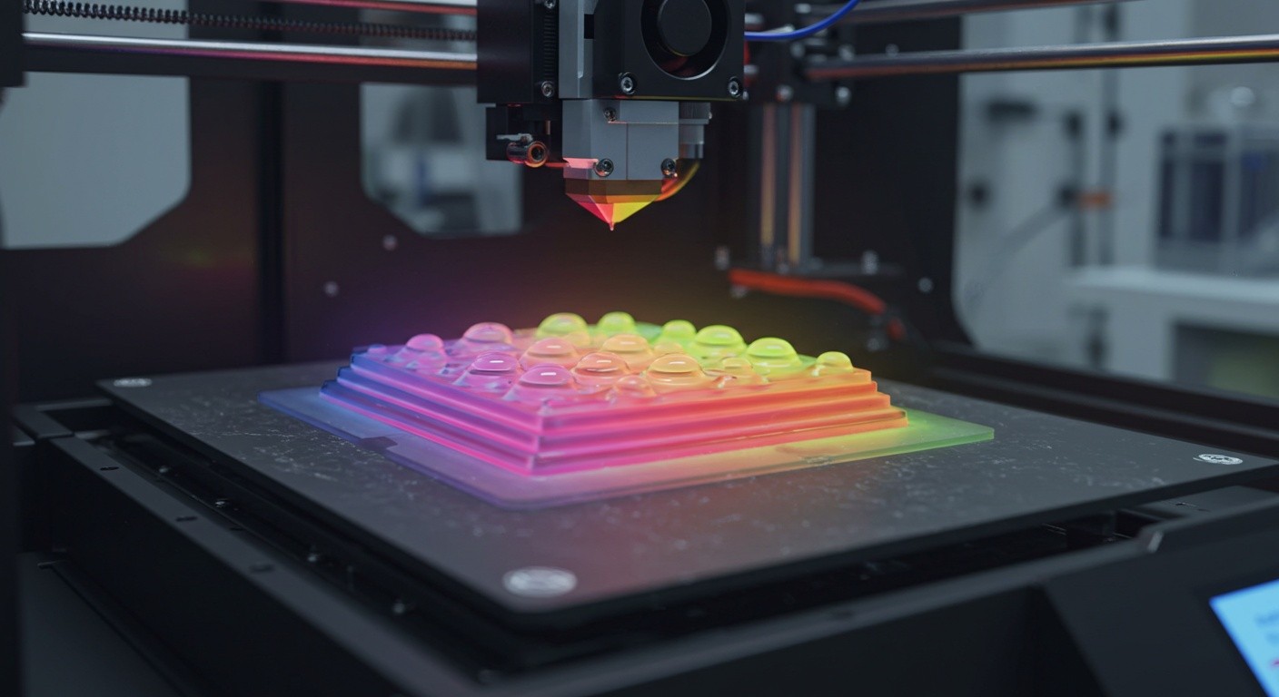 (реалистичная фотография) (Не используй текст и буквы на изображении) : 3d печать, 3D-печать и умные материалы