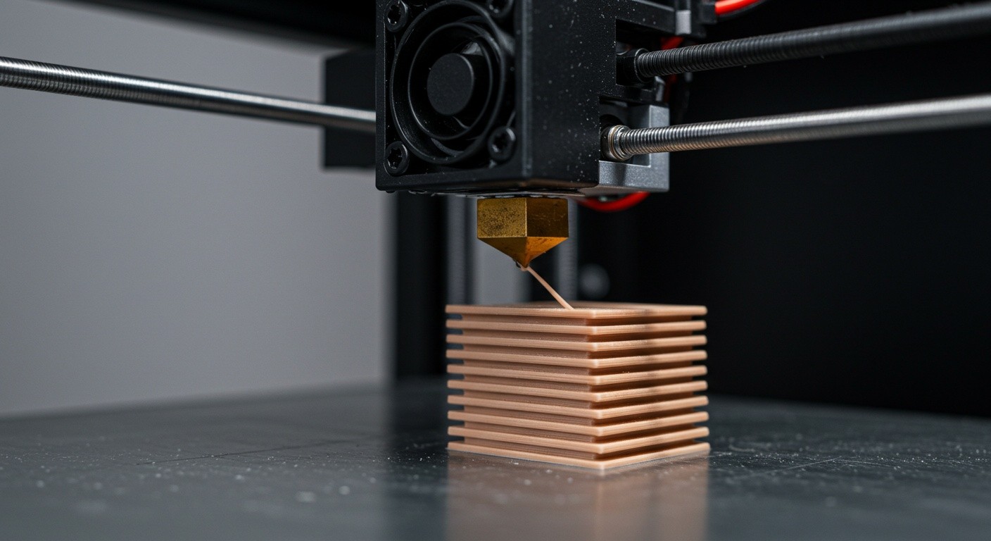 (реалистичная фотография) (Не используй текст и буквы на изображении) : 3d печать, Печать тонких перегородок послойно