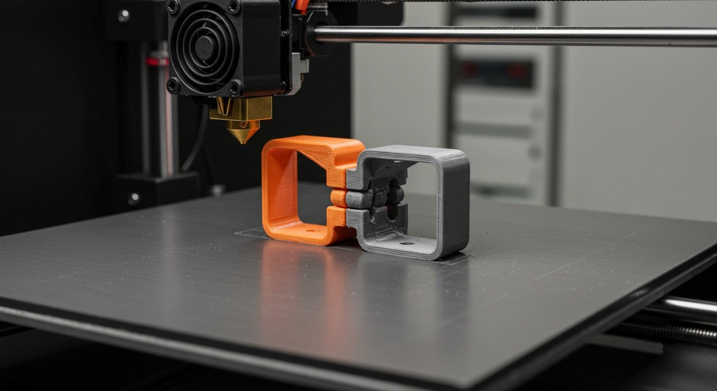 (реалистичная фотография) (Не используй текст и буквы на изображении) : 3d печать, Как напечатать функциональные шарниры послойно