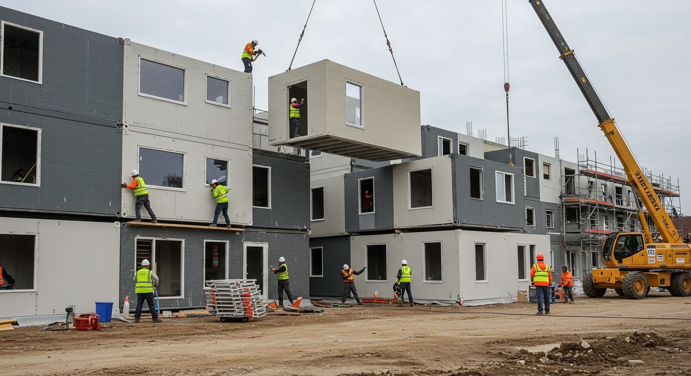 (реалистичная фотография) (Не используй текст и буквы на изображении) : 3d печать, 3D-печать и модульное жильё