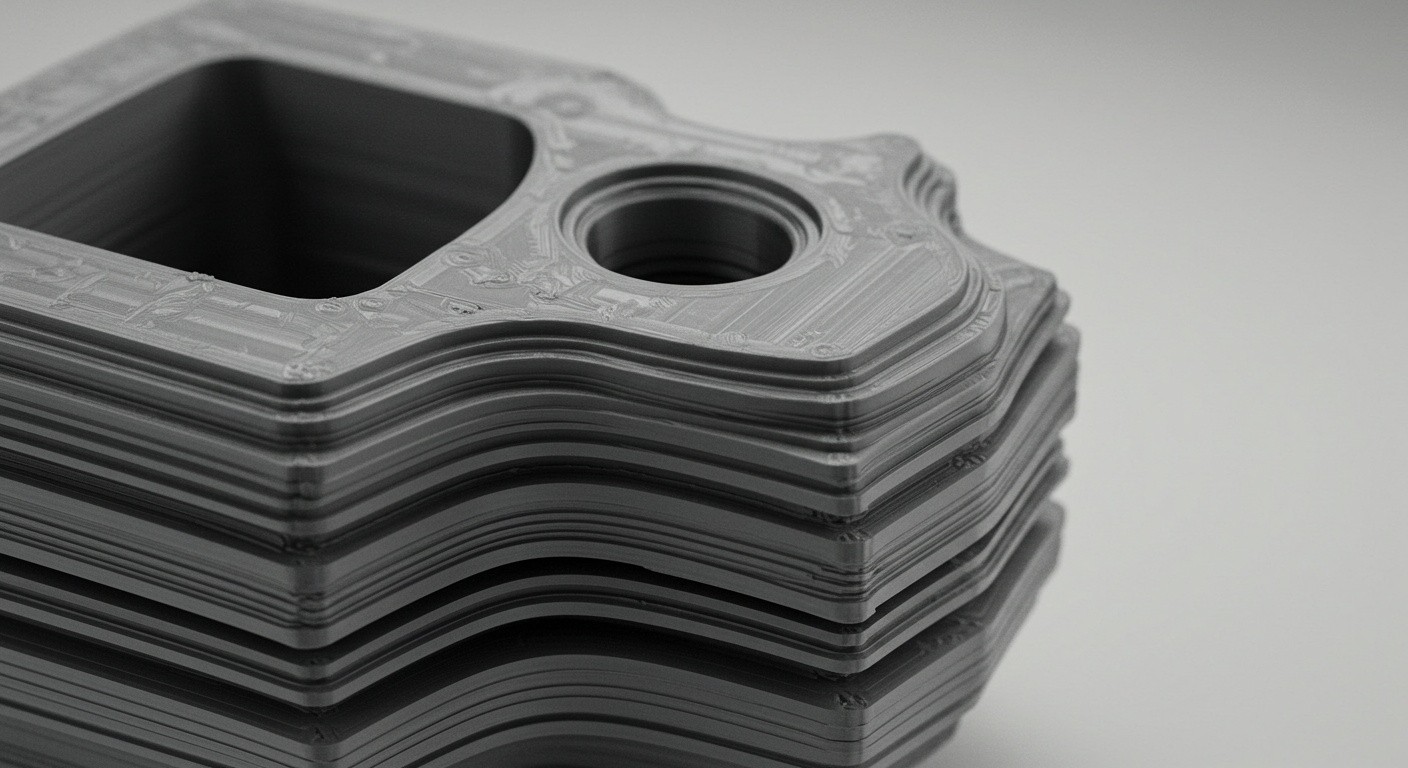 (реалистичная фотография) (Не используй текст и буквы на изображении) : 3d печать, Послойная печать и точная калибровка Z-оси