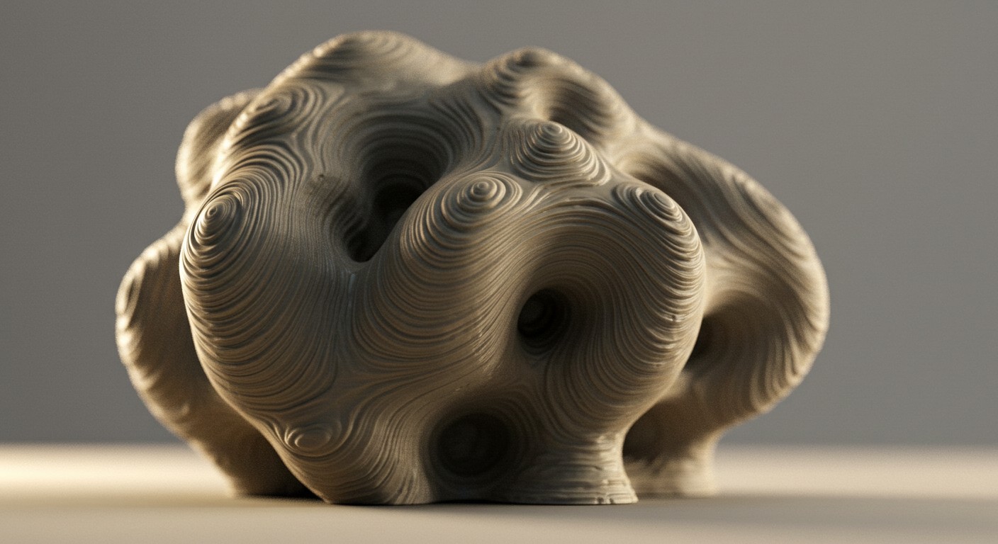 Уникальный 3D-печатный арт-объект 3D-печатный арт-объект с сложной геометрией