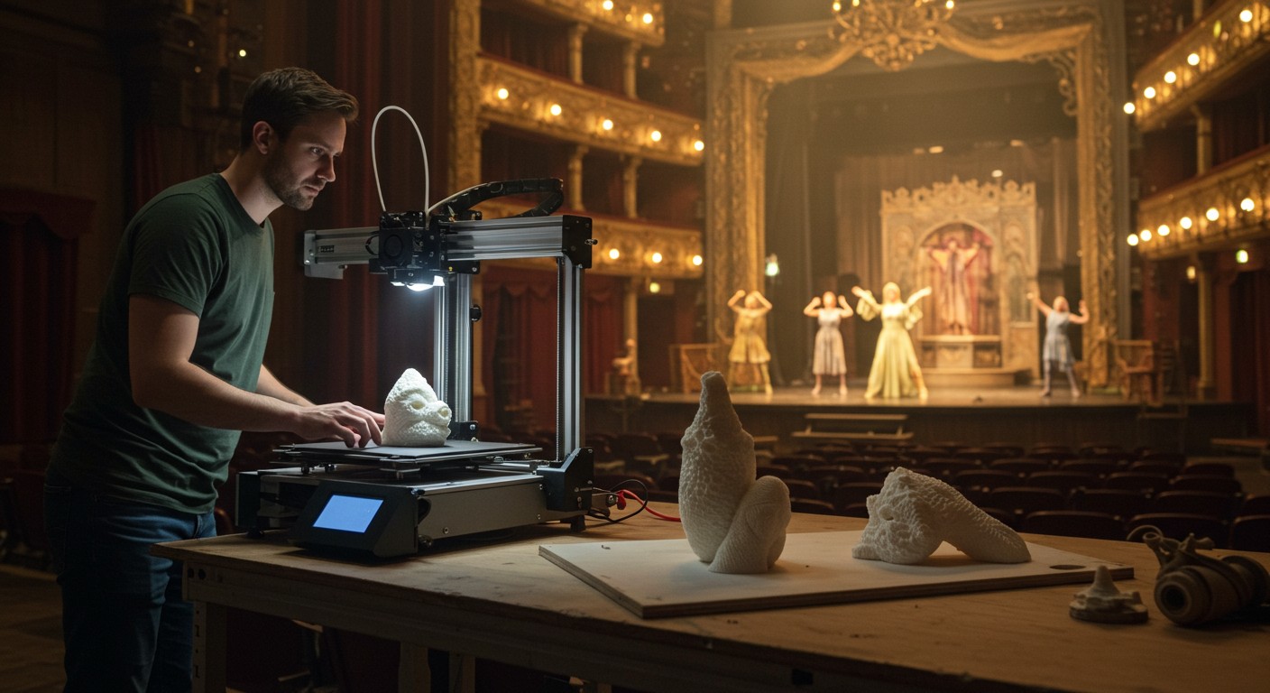 (реалистичная фотография) (Не используй текст и буквы на изображении) : 3d печать, 3D-печать в индустрии развлечений