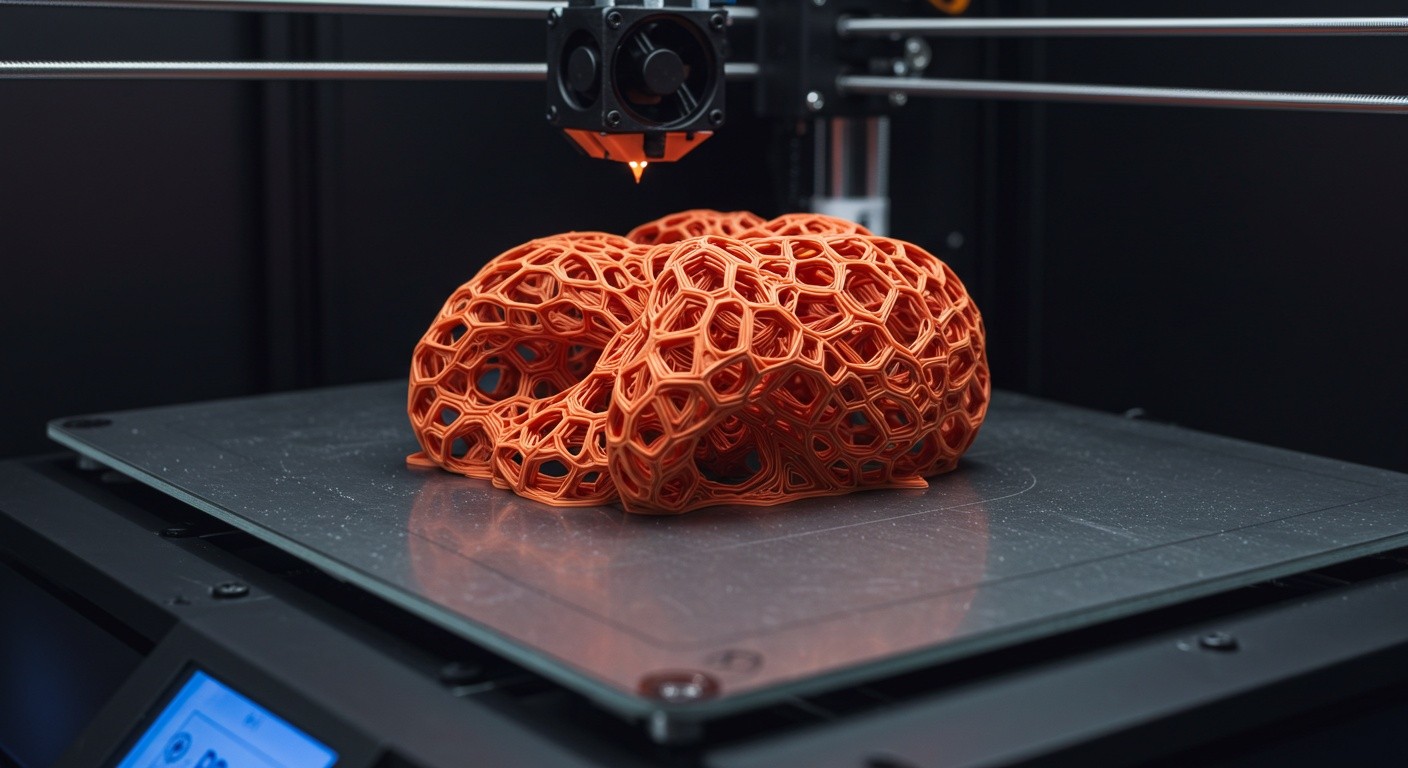 Печать сложных переплетённых структур на 3D-принтере