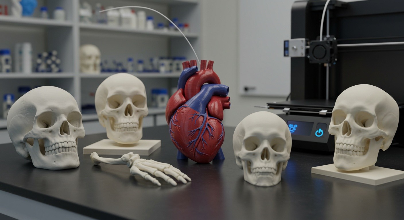 (реалистичная фотография) (Не используй текст и буквы на изображении) : 3d печать, Напечатанные макеты для науки