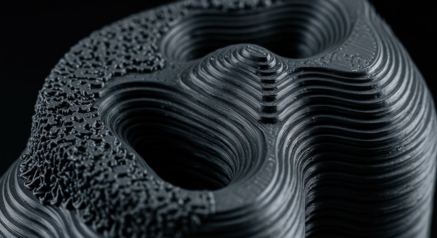 (реалистичная фотография) (Не используй текст и буквы на изображении) : 3d печать, Послойная печать и поддержка многослойных текстур