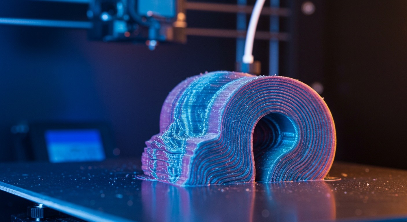 (реалистичная фотография) (Не используй текст и буквы на изображении) : 3d печать, Послойная печать и управление параметрами G-кода