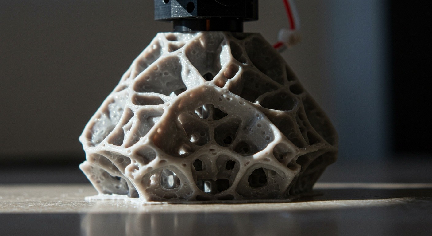 (реалистичная фотография) (Не используй текст и буквы на изображении) : 3d печать, Послойная печать и технологии DLP