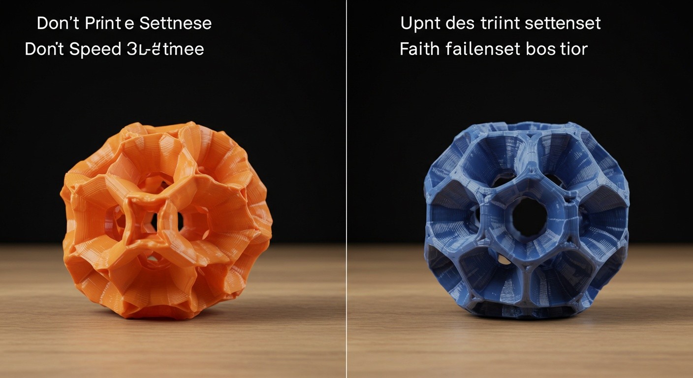 (реалистичная фотография) (Не используй текст и буквы на изображении) : 3d печать, Как минимизировать время печати без потери качества