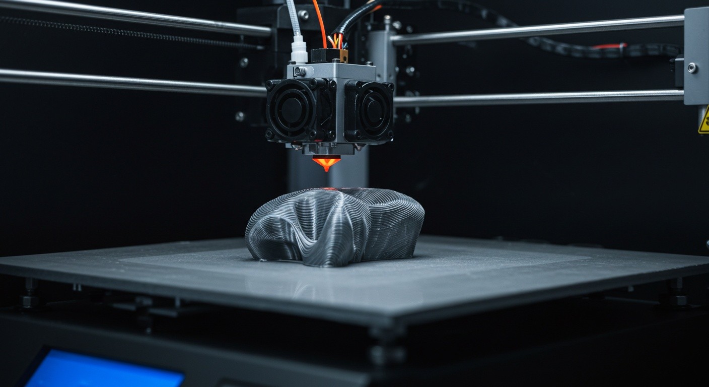 (реалистичная фотография) (Не используй текст и буквы на изображении) : 3d печать, Как печатать с тонкими слоями на высокой скорости