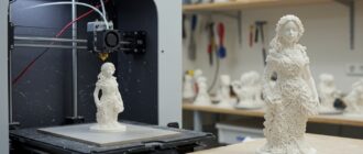 (реалистичная фотография) (Не используй текст и буквы на изображении) : 3d печать, Особенности производства статуэток из фарфора