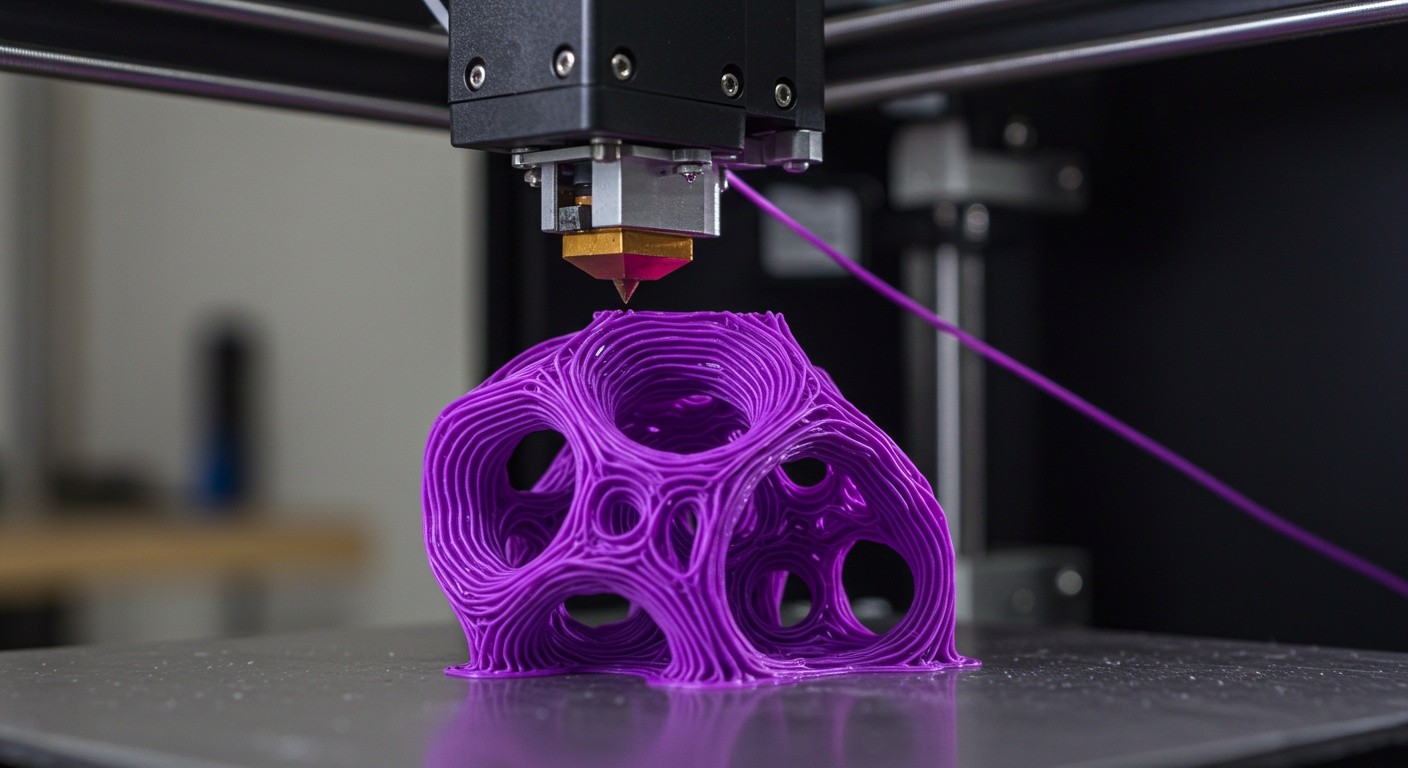(реалистичная фотография) (Не используй текст и буквы на изображении) : 3d печать, Печать пустотелых объектов послойно
