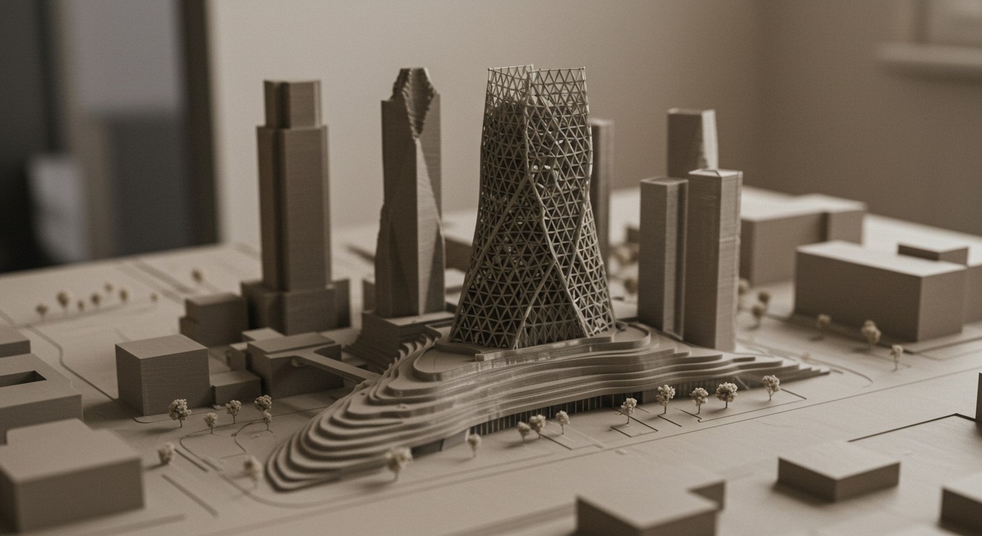 Архитектурный макет, созданный с помощью 3D печати