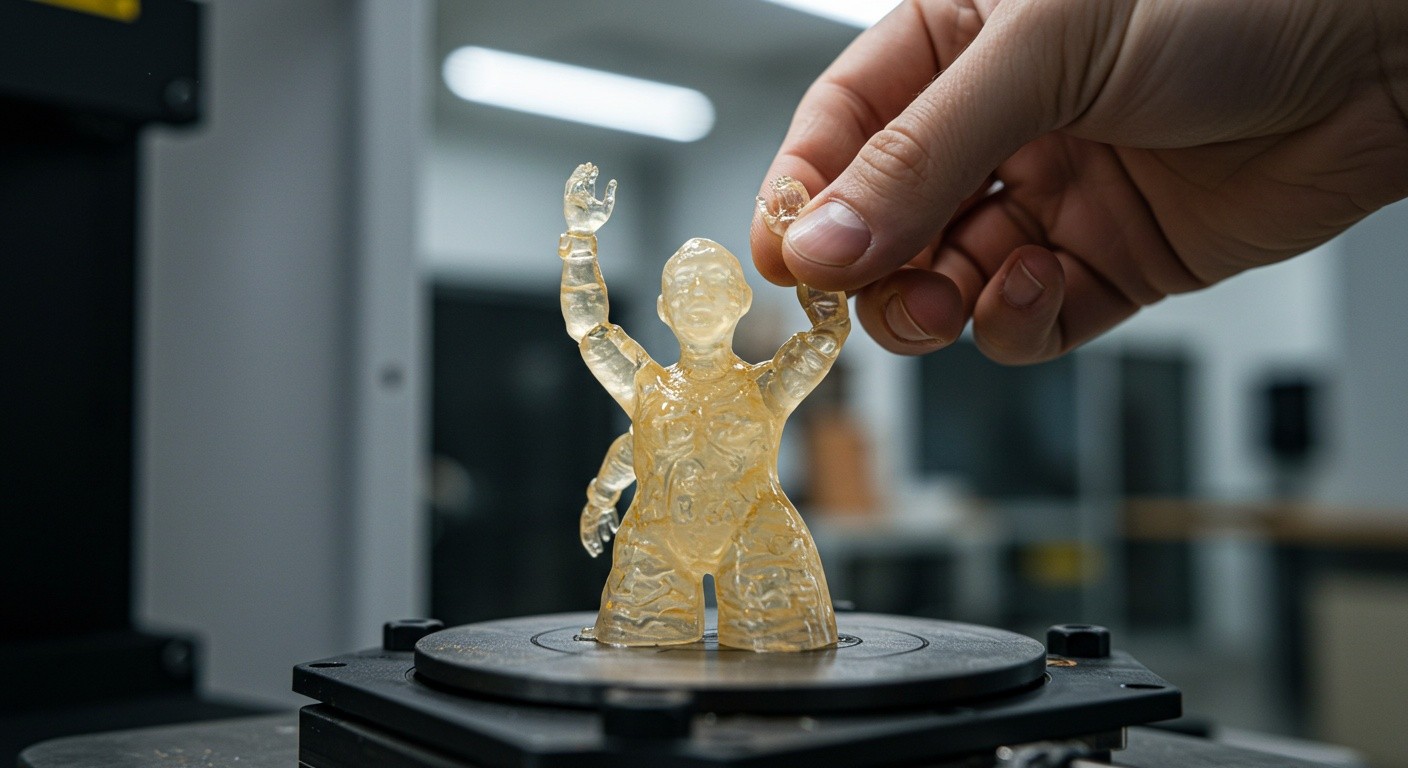 (реалистичная фотография) (Не используй текст и буквы на изображении) : 3d печать, Особенности создания фигур из смолы