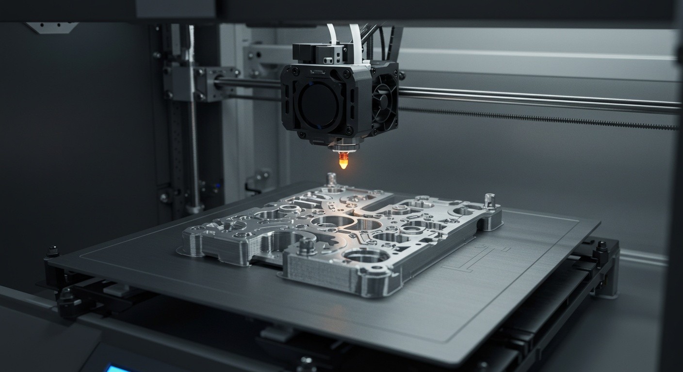 (реалистичная фотография) (Не используй текст и буквы на изображении) : 3d печать, Печать деталей для космических миссий