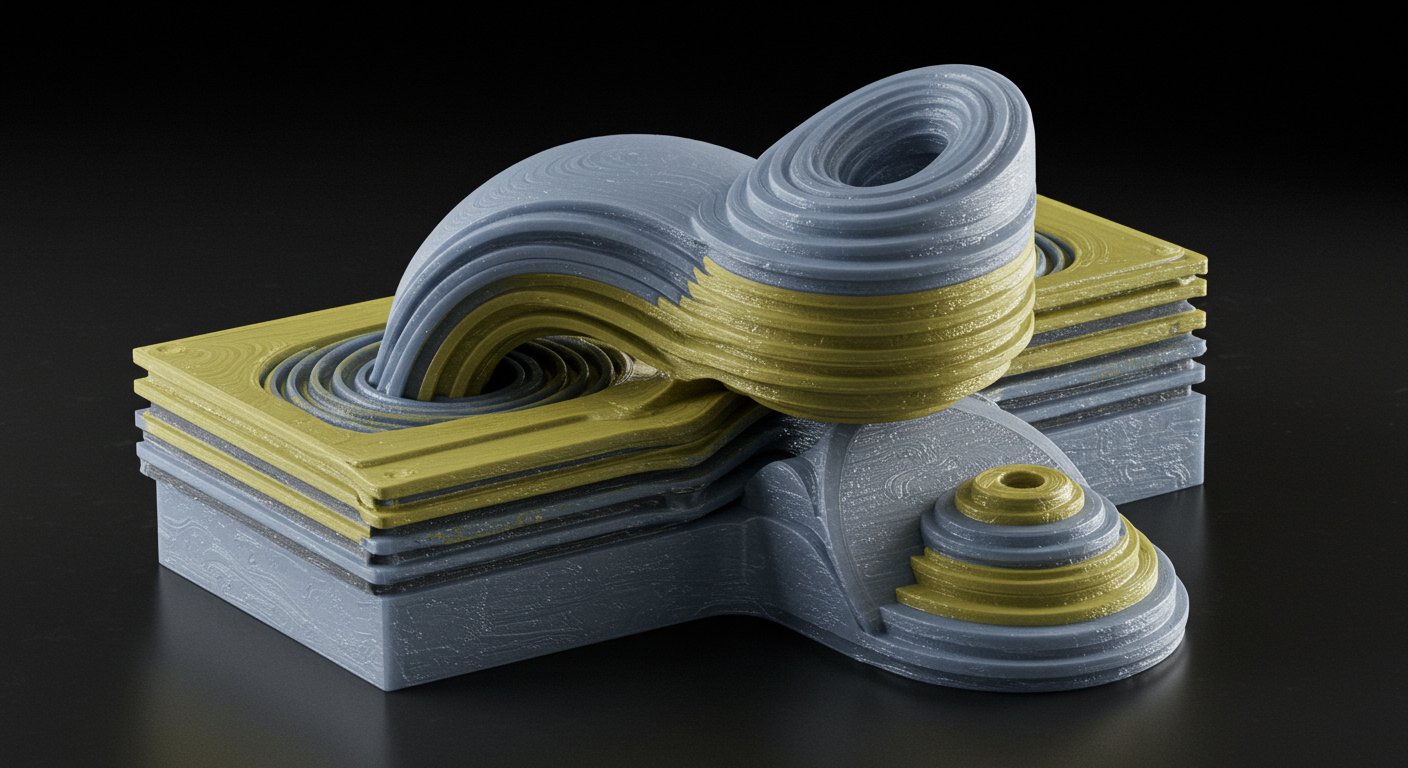 (реалистичная фотография) (Не используй текст и буквы на изображении) : 3d печать, Послойная печать и устранение пузырей в смоле