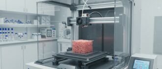 (реалистичная фотография) (Не используй текст и буквы на изображении) : 3d печать, Печать медицинских образцов