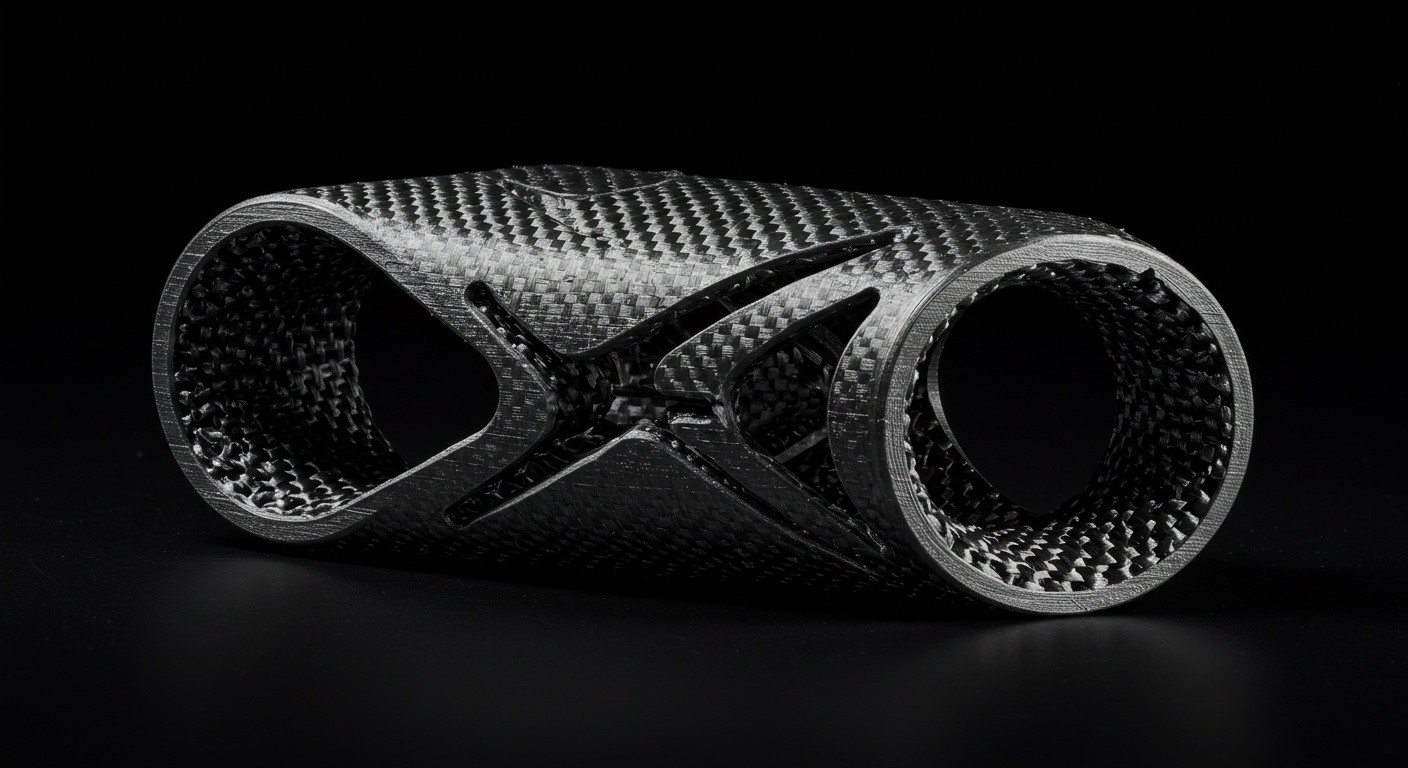Пример детали, напечатанной с использованием углеродных волокон Печать детали с углеродными волокнами