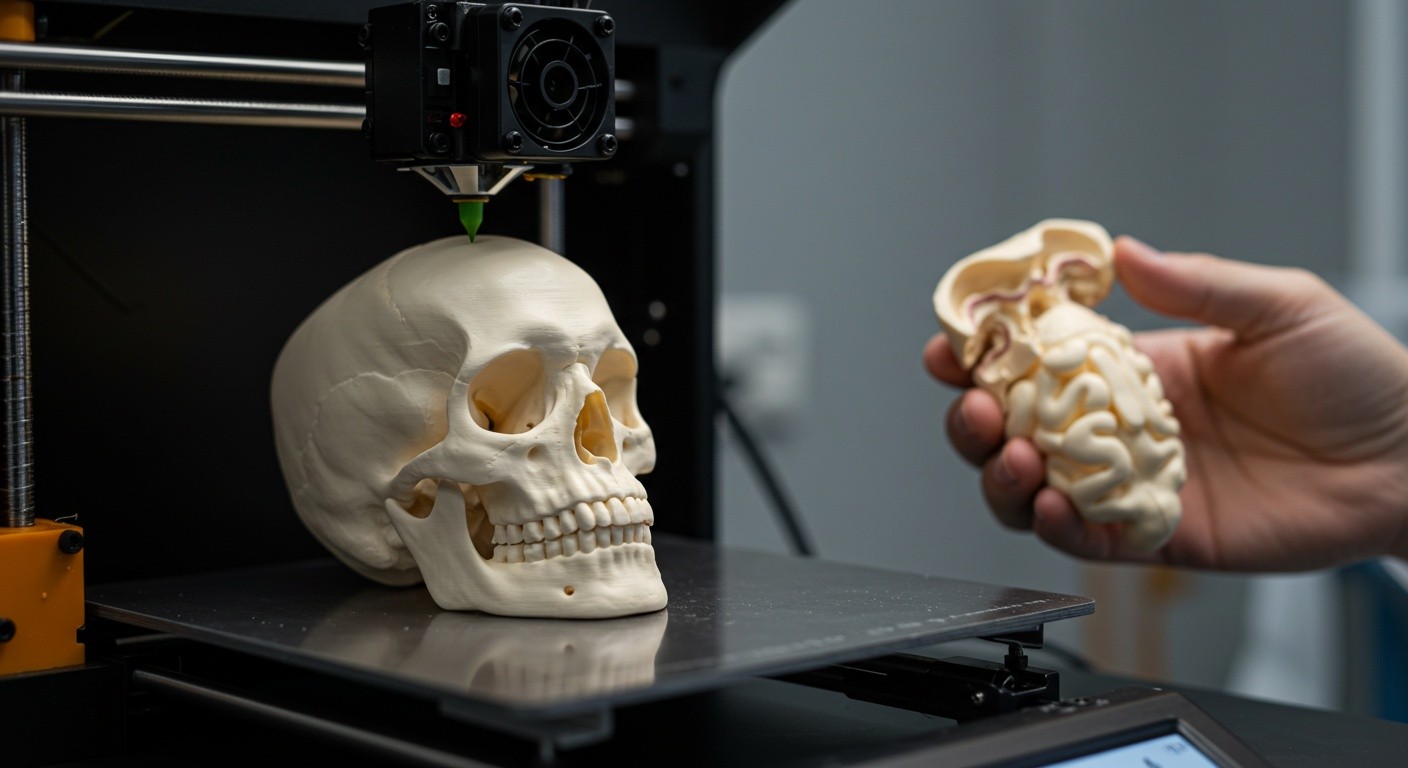 (реалистичная фотография) (Не используй текст и буквы на изображении) : 3d печать, Как 3D-печать меняет медицину