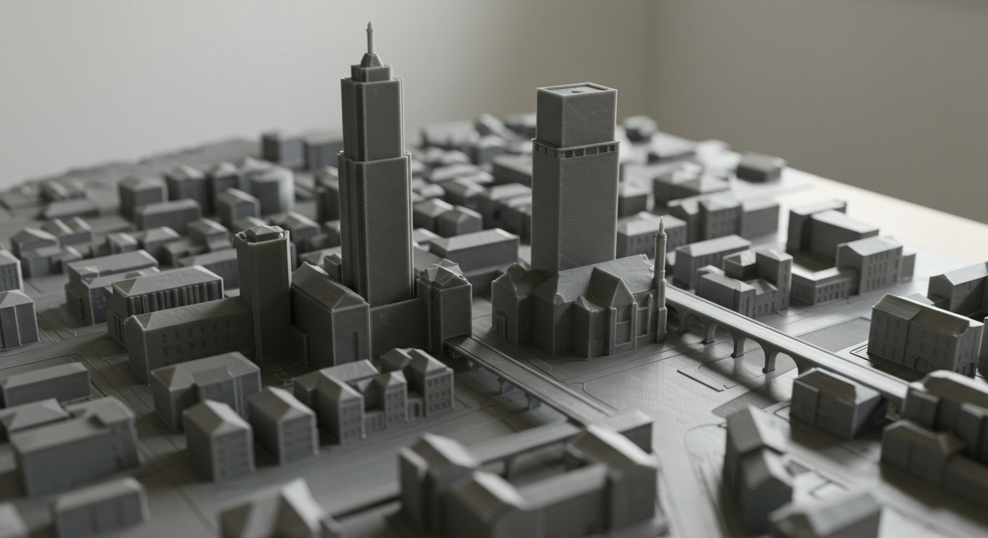 3D-печатный макет современного города