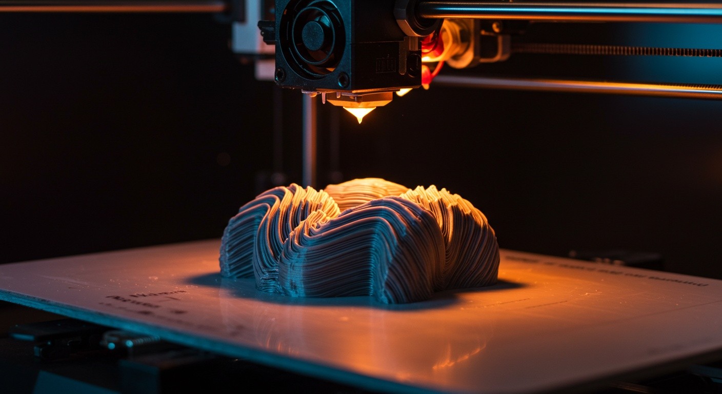 Бесшовная послойная печать сложной модели