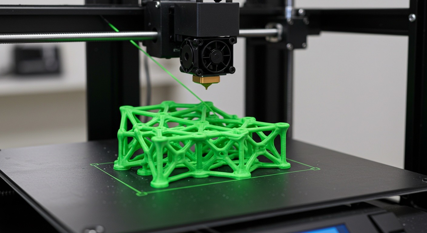 (реалистичная фотография) (Не используй текст и буквы на изображении) : 3d печать, Печать прочных соединений послойно