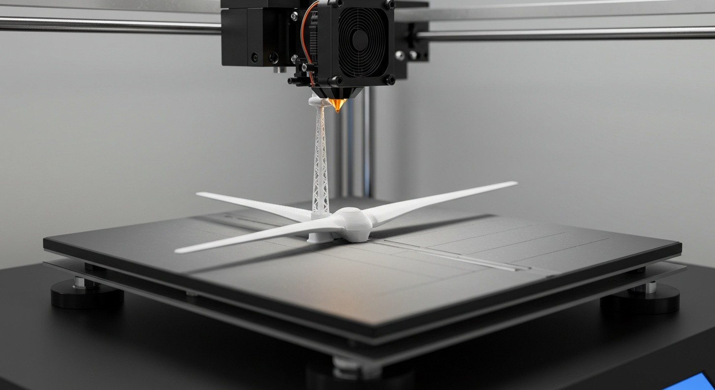 (реалистичная фотография) (Не используй текст и буквы на изображении) : 3d печать, 3D-печать в энергетике