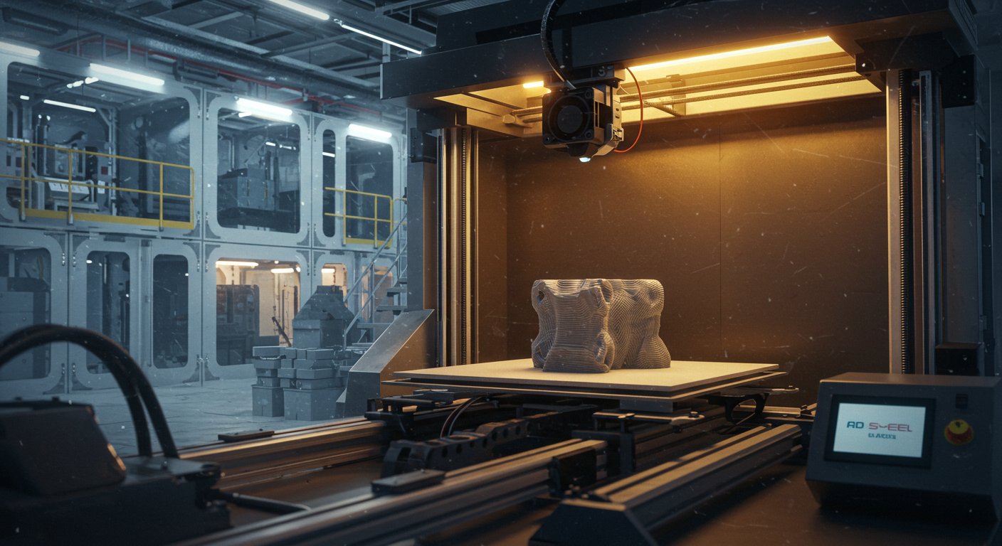 Современная модульная фабрика с 3D-печатью Модульная фабрика с 3D-принтерами