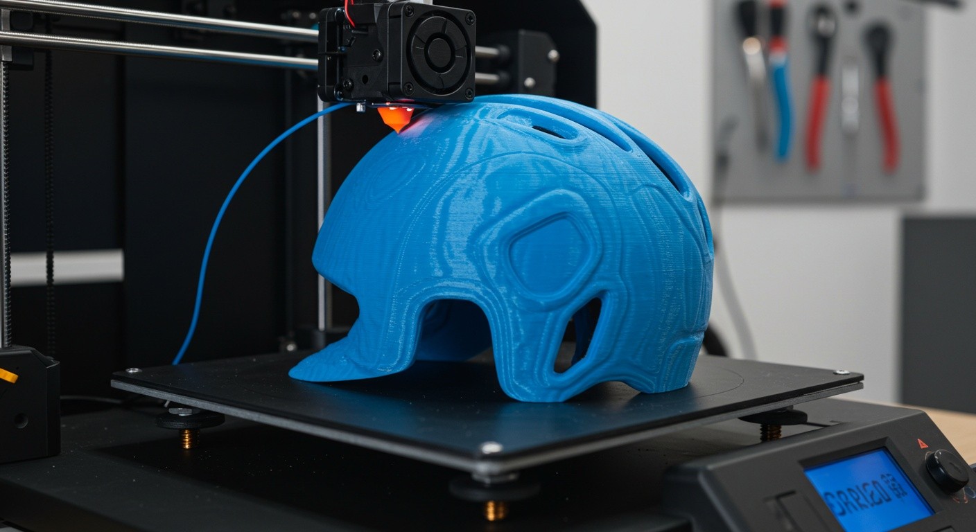 (реалистичная фотография) (Не используй текст и буквы на изображении) : 3d печать, Печать спортивного инвентаря