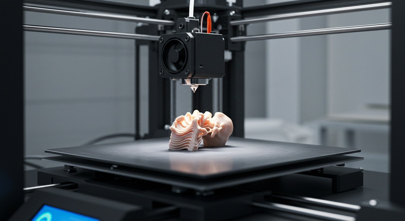 (реалистичная фотография) (Не используй текст и буквы на изображении) : 3d печать, 3D-печать и точная медицина