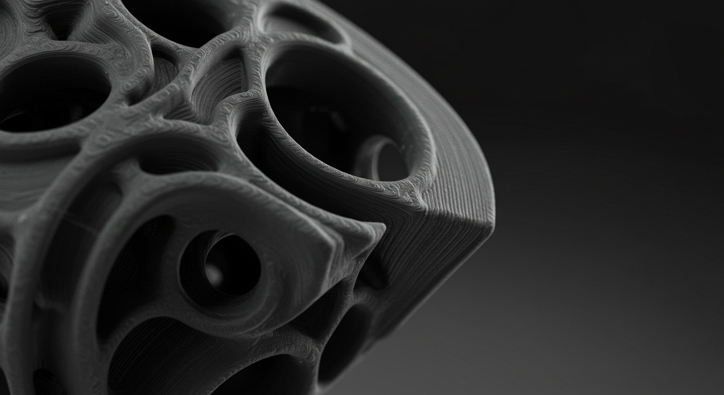 (реалистичная фотография) (Не используй текст и буквы на изображении) : 3d печать, Послойная печать и экономия материала