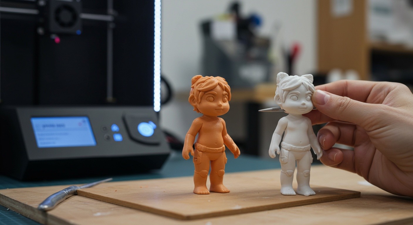 (реалистичная фотография) (Не используй текст и буквы на изображении) : 3d печать, Как создать статуэтку из полимерной глины