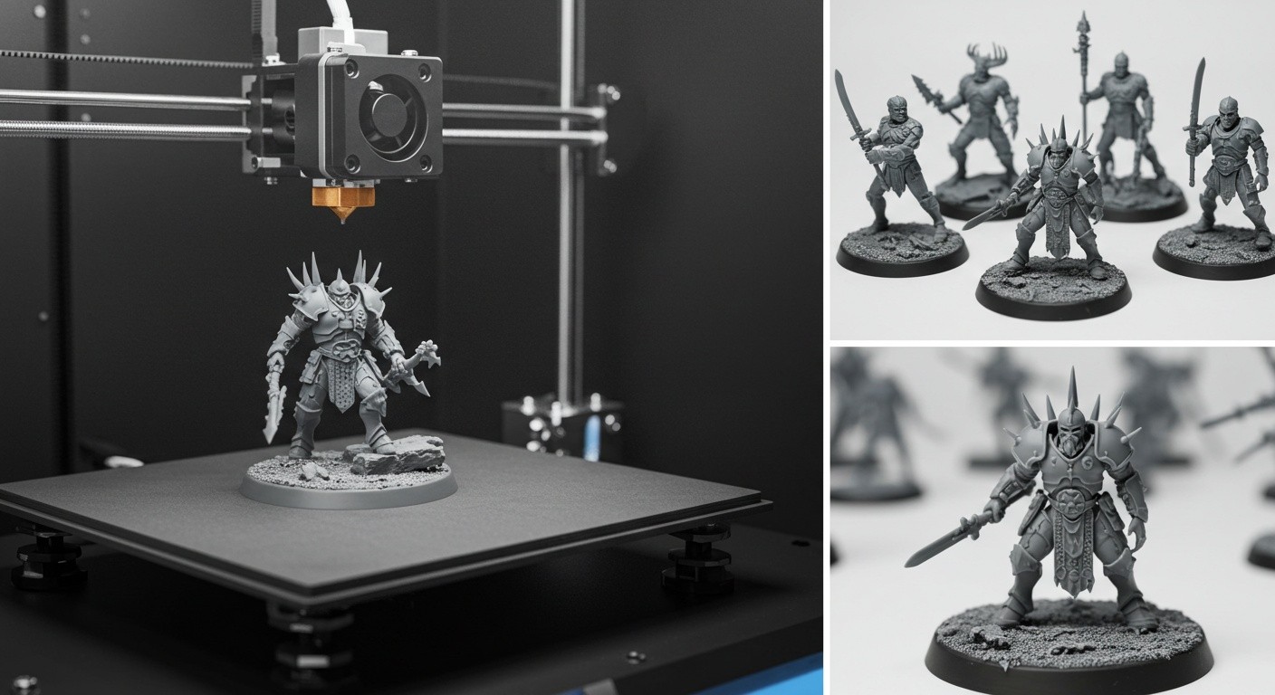 (реалистичная фотография) (Не используй текст и буквы на изображении) : 3d печать, Как печатать миниатюры с высокой детализацией