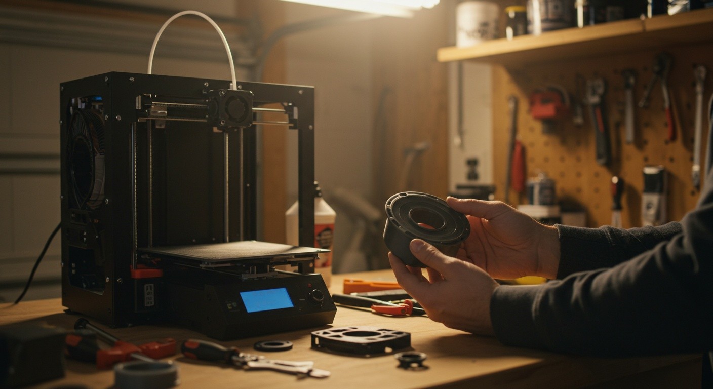 (реалистичная фотография) (Не используй текст и буквы на изображении) : 3d печать, 3D-печать в домашнем ремонте