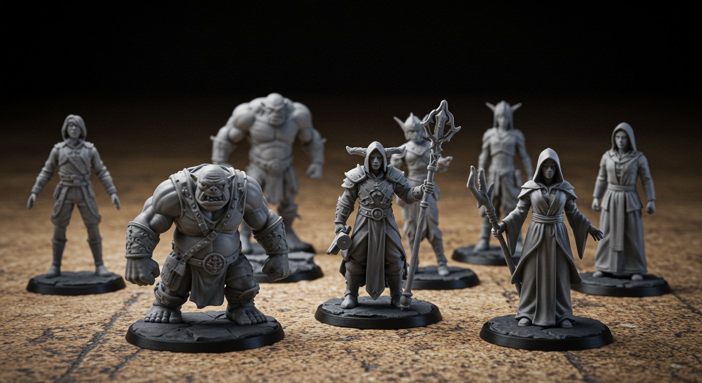 Детализированные миниатюры, напечатанные на 3D-принтере 3D-печать миниатюр для настольных игр