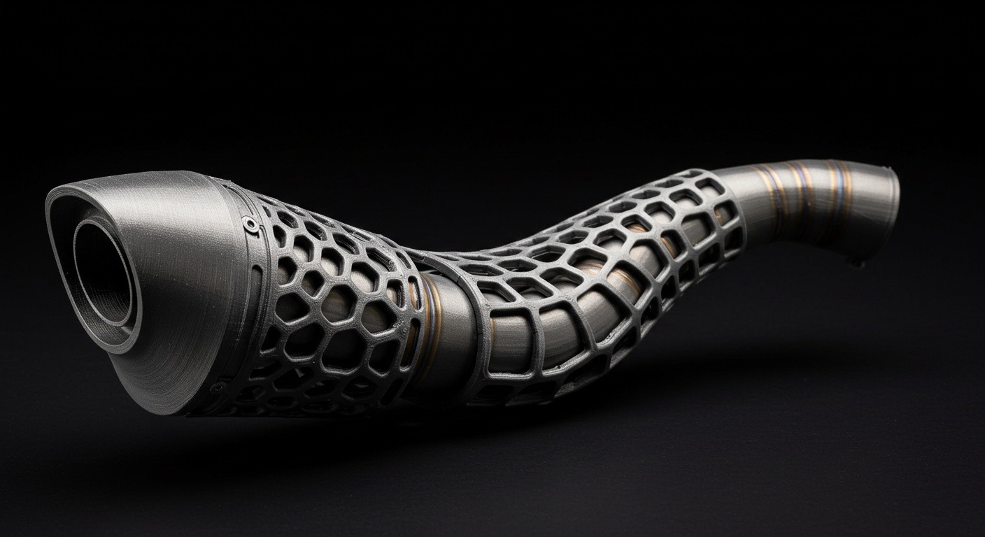 (реалистичная фотография) (Не используй текст и буквы на изображении) : 3d печать, Напечатанные детали для мотоциклов